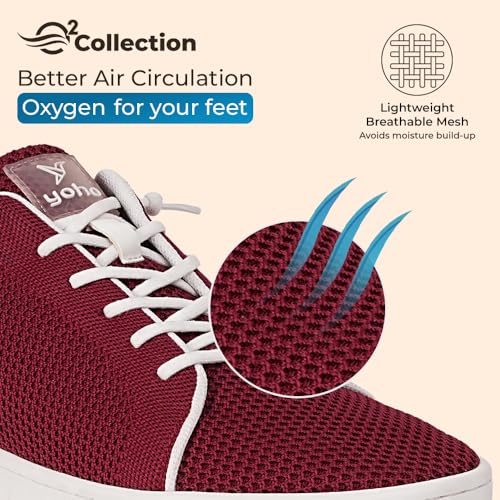 Image of YOHO Wind Sneakers for Men | Stylish Casual Shoes with Elastic Laces | Comfortable, Stretchable & Ultra-Lightweight | Premium Breathable Mesh Fabric