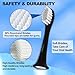 10 Pack Toothbrush Heads Compatible with Suri Electric Toothbrush, Replacement Brush Head Refill, Black