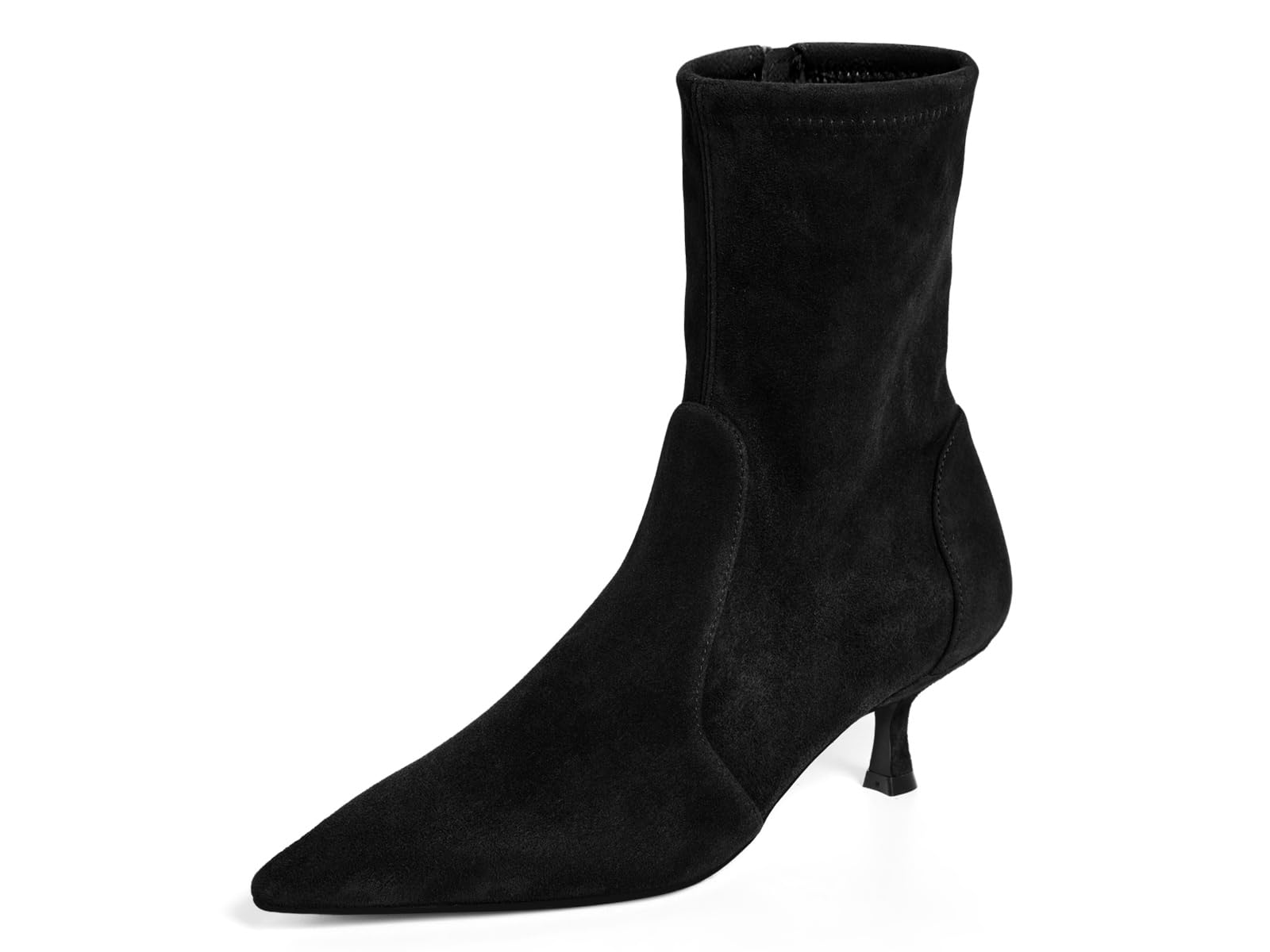 Coutgo Womens Low Kitten Heel Ankle Boots