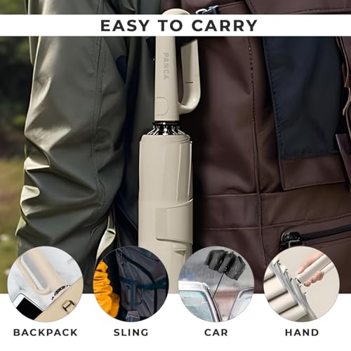 Image of PANCA Umbrella for Rain Big Size - Windproof UV Protection Compact Folding Umbrella for Men, Women, Girls & Kids | Automatic Open & Close, 8 Ribs Strong Stylish Chatri for Daily Monsoon Travel