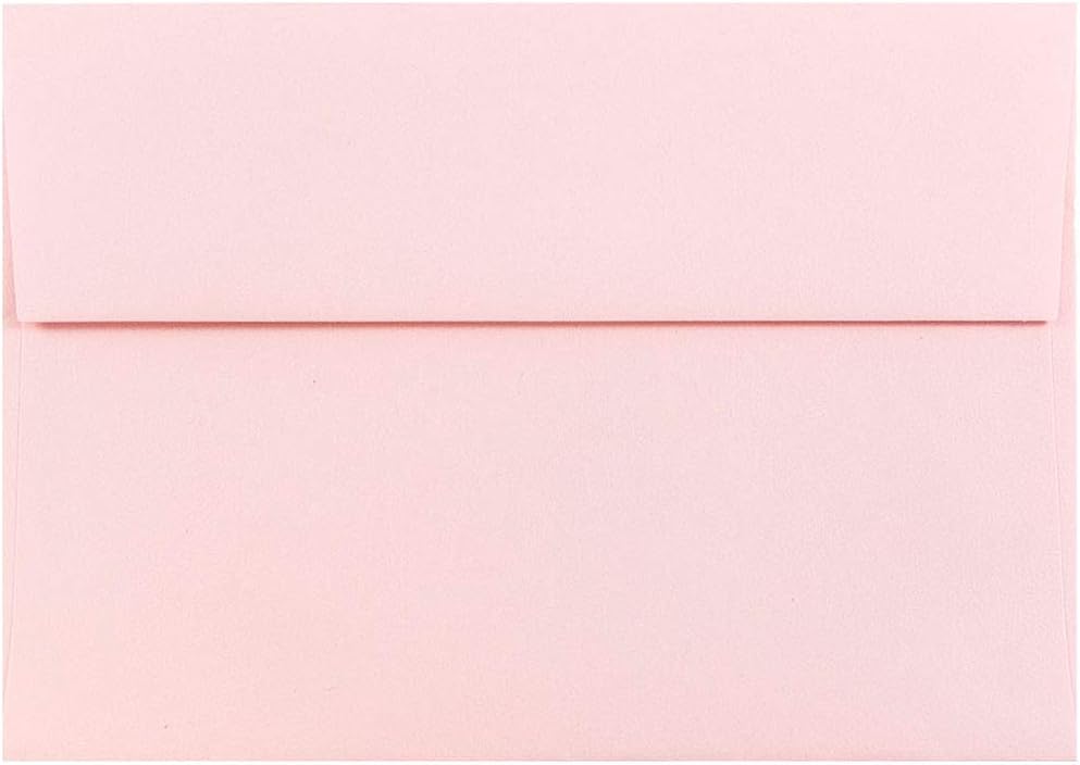 JAM PAPER A9 Premium Invitation Envelopes - 5 3/4 x 8 3/4 - Baby Pink Pastel - 50/Pack