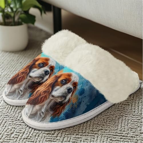 House Slippers for Women Indoor Winter Warm Fuzzy Slipper Size 5-12 Bedroom Non-Slip3
