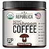 La Republica Instant Mushroom Coffee Organic 100% Arabica Coffee with Lions Mane, Reishi & 5 More Mushrooms for Focus, Immunity, Energy Support & Fast Metabolism 35 Servings