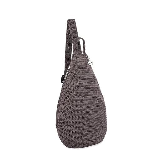 The Sak Geo Sling Backpack In Crochet, Single Sling Shoulder Strap, Mushroom #TOP1