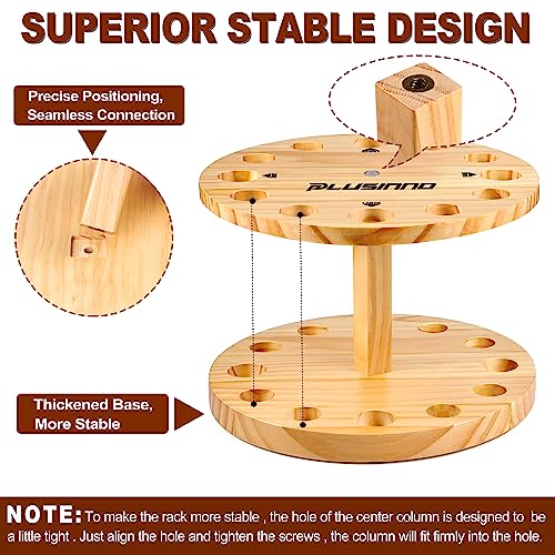 Plusinno V12 Fishing Rod Holders For Garage, Vertical Fishing Pole Holders Wooden Round Floor Stand, Fishing Rod Rack Holds Up To 12 Rods Or Fishing Nets Storage Organizer Racks, Fishing Gifts For Men #TOP5