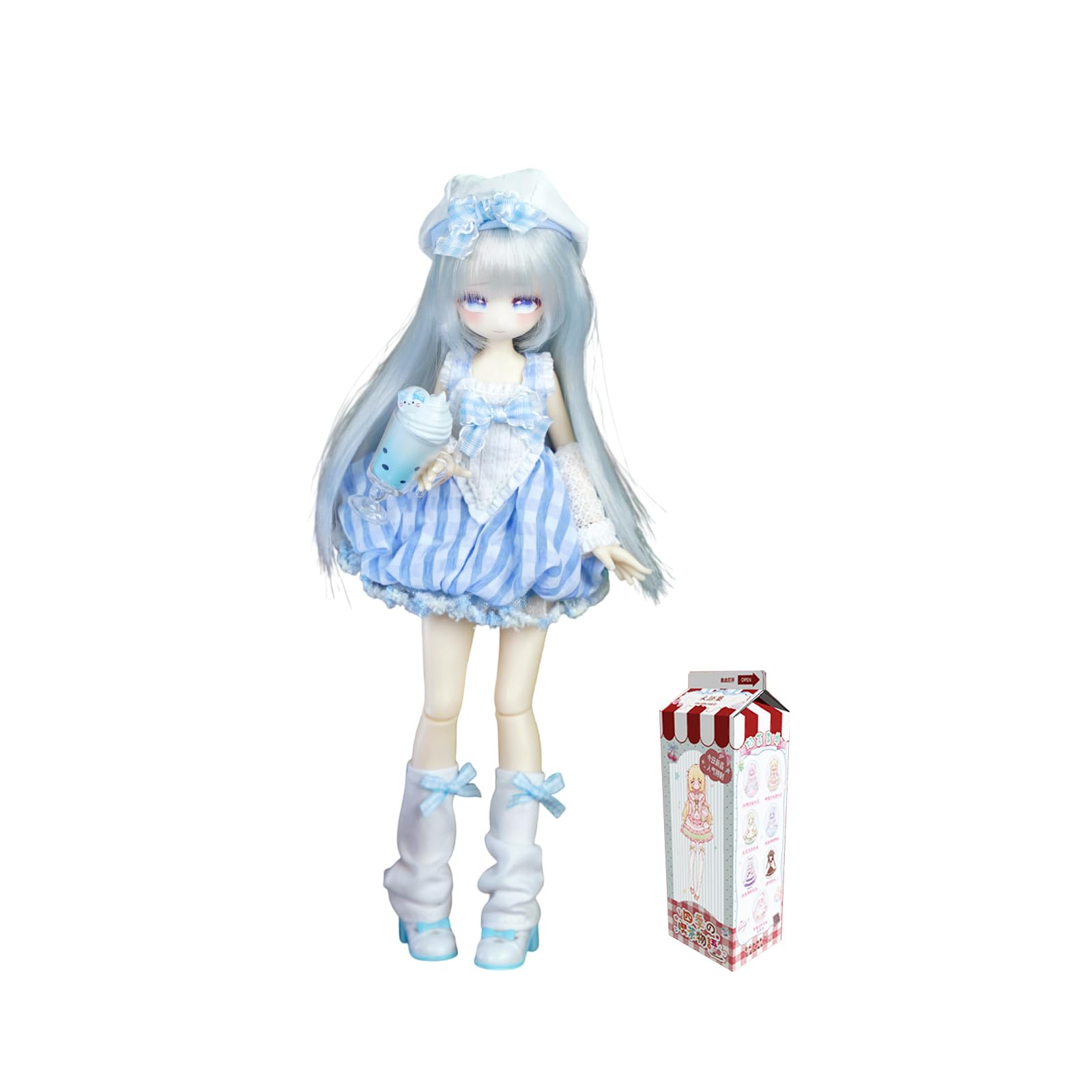 Photo 1 of **READ CLERK COMMENTS**
CALEMBOU BJD Blind Box, 1/8 Cute Story of Four Seasons Milk Tea Series Ball Jointed Blind Box, 8 Inches Dress up Doll with Joints, Collectable Action Figure for Birthday Gifts