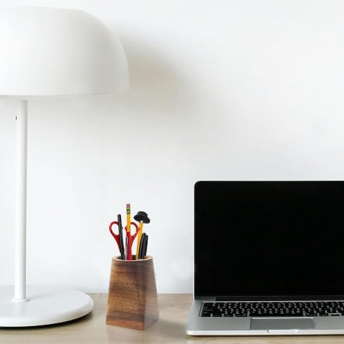 Miniatura 7 de Winterworm Portalápices de madera de nogal, contenedor de madera de nogal, portalápices, soporte para brochas de maquillaje, accesorios de