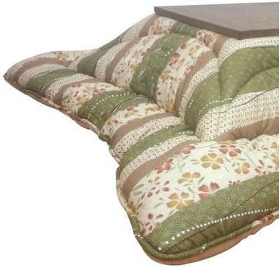 Amazon こたつ布団 長方形コタツ用厚掛けふとん 掛け単品 花みやび グリーン色 緑色 長方形150巾こたつ用 こたつ布団 オンライン通販