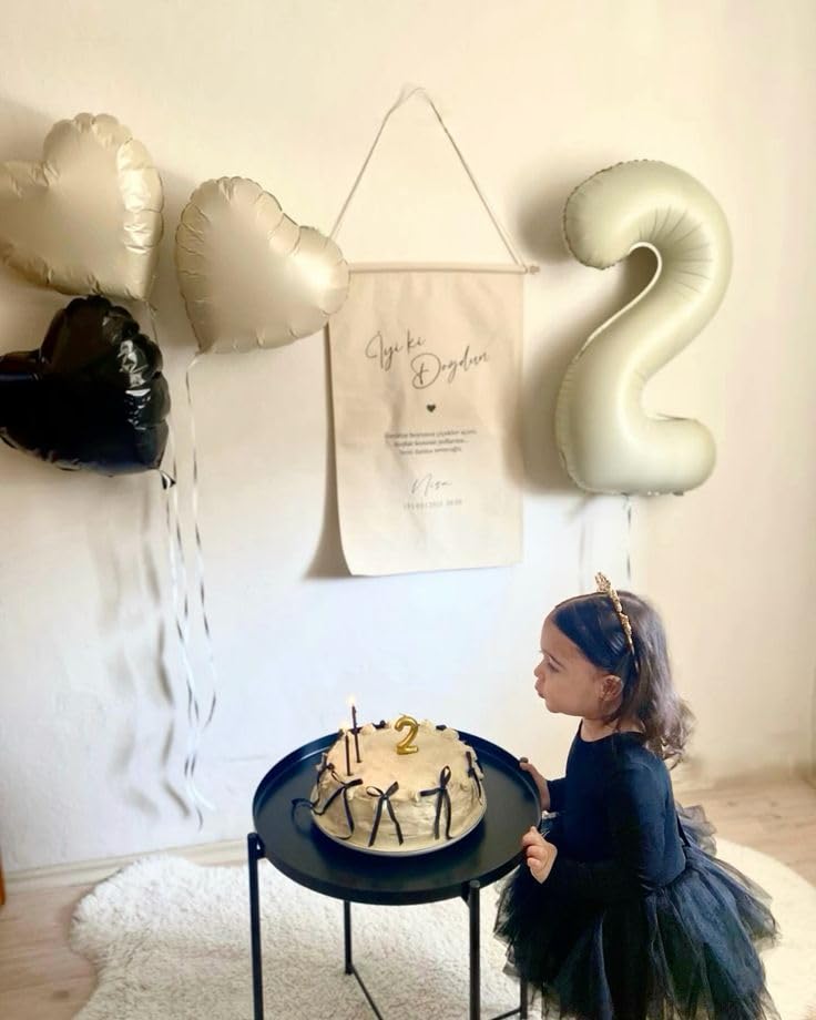 Image of 8 Balloon Numbers Birthday Decorations, 40In Cream Balloons for Men Women | Eye-catching Appearance, Perfect Decorative Centerpieces, Convenient Self-sealing Structure, Widely for Various Occasions