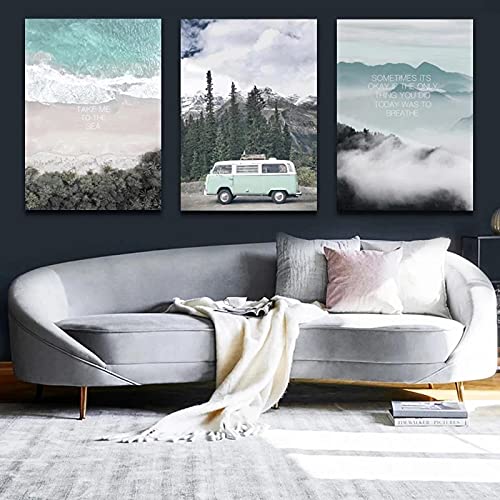 Affiche scandinave grand format pour créer une ambiance zen dans votre salon