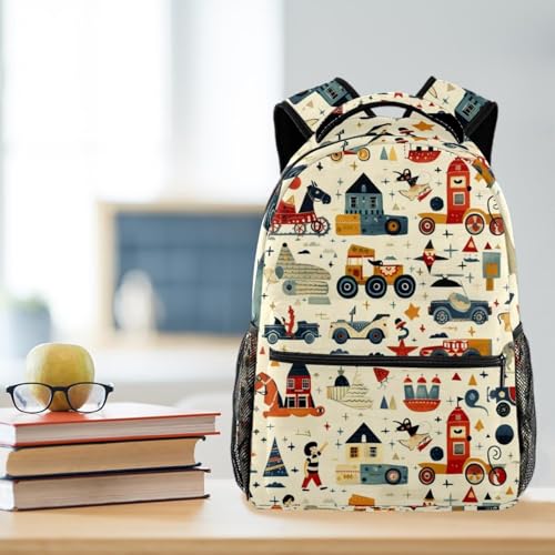Sac à dos enfant grande capacité imprimé dessin animé multicolore