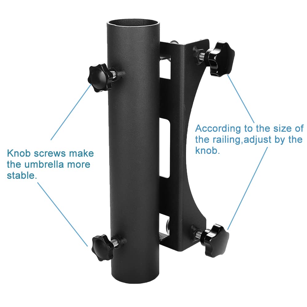 Supporto per ombrelli da esterni, resistente, montaggio su pali da 5,1 cm per ponti, banchine, pontoni, patio, tavoli da picnic (1)
