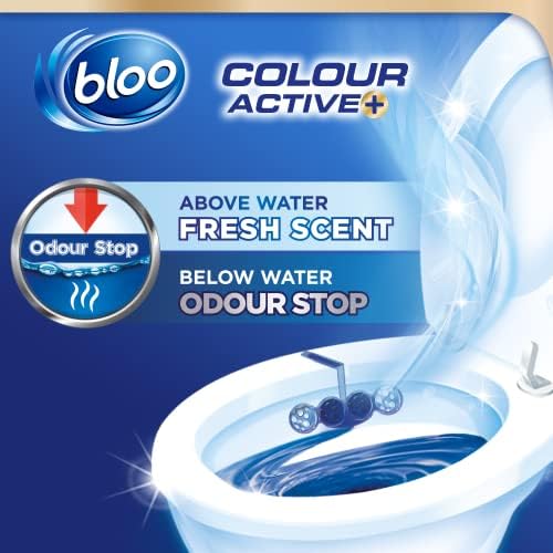 Bloo Colour Active Toilet Rim Block, Bleach, Bleach, 50 gram