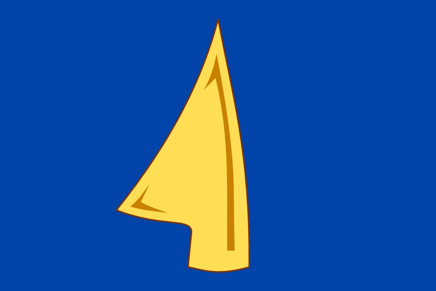 Drapeau Biskupice grand format bleu et jaune pour mât extérieur