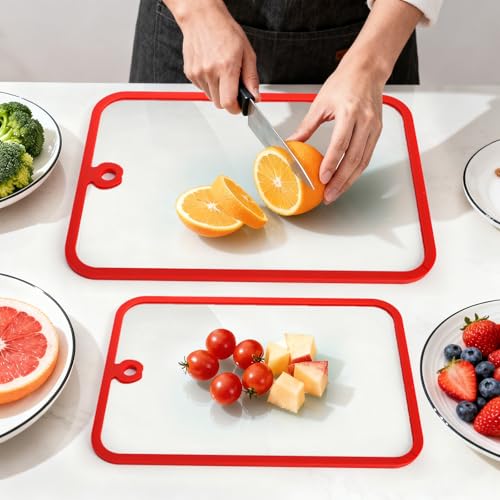 Set de 2 tablas de cortar de vidrio templado miniatura 6