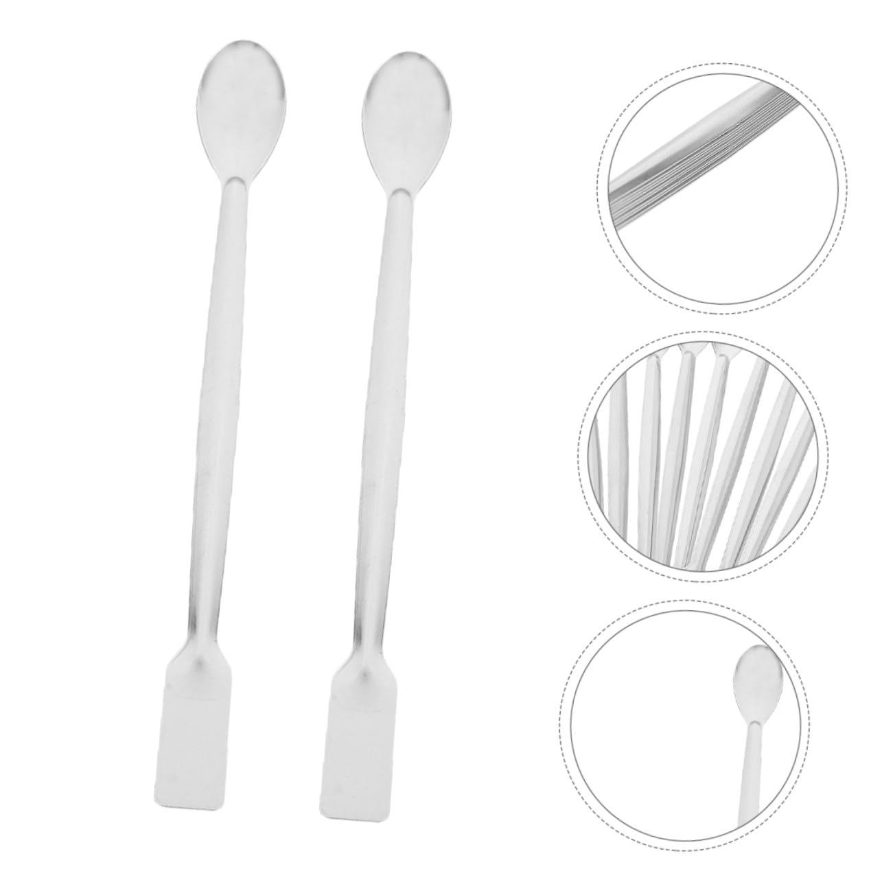 10pcs Stainless Steel Lab Sampling Double Ended Micro Scoop Precision Measuring Spatulas for Scientific Handling Laboratory Use