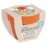 Grafik Werkstatt Blumengrüße Sommerblumen-Mix | Mini-Terrakotta-Töpfchen mit Samen | Für Dich