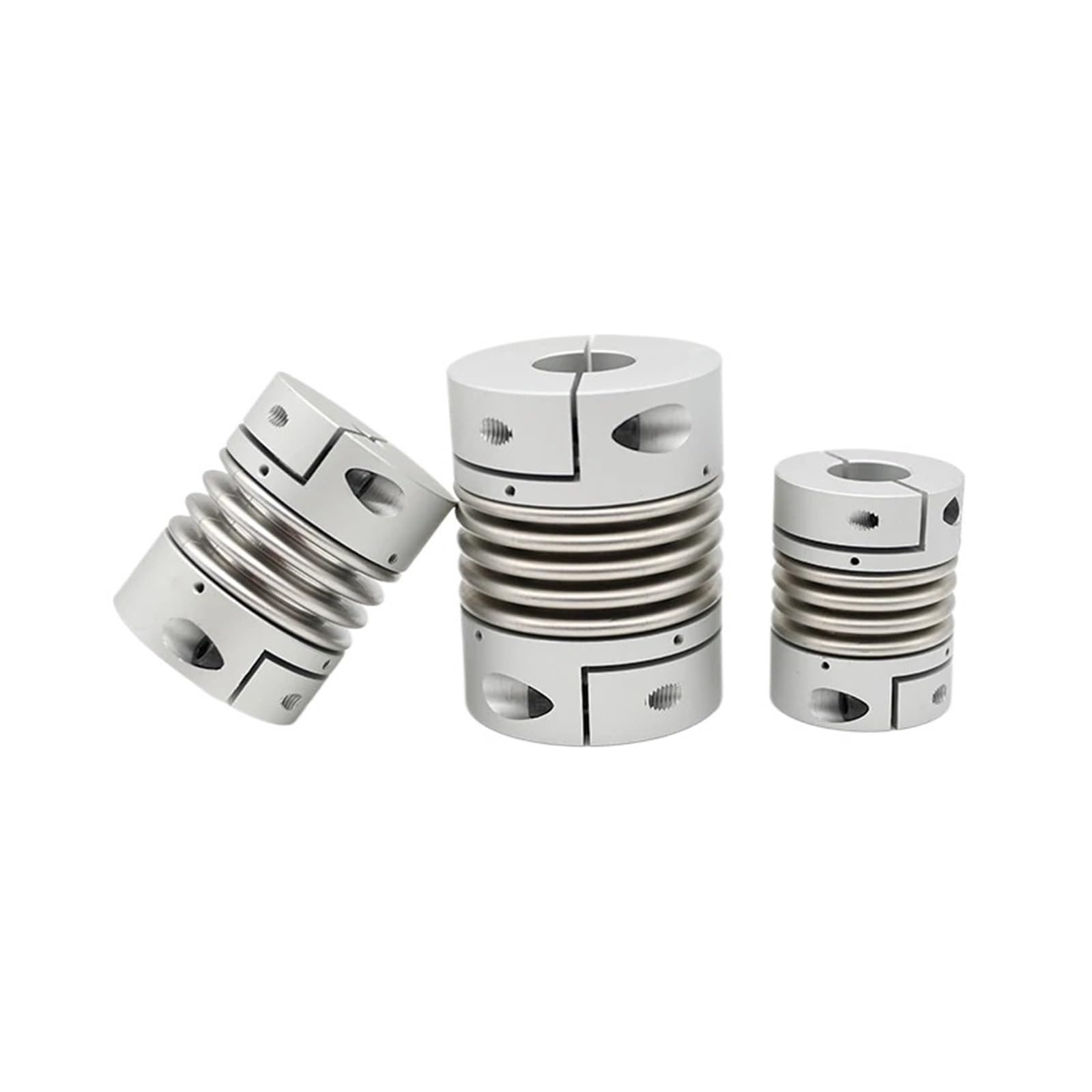 Accouplements à soufflet Couplage à soufflet en alliage d'aluminium D30 L43, encodeur élastique en acier inoxydable, vis de moteur à couple élevé avec rainure de clavette(5x5)