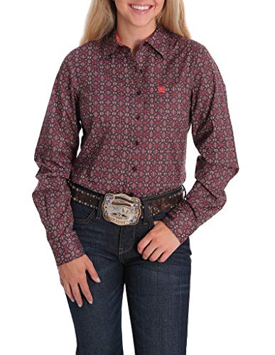Cinch Women's Aztec Print Core Long Sleeve Western Shirt Brown XX-Large