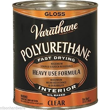 1 Qt Clear Gloss Varathane Interior Wood Floor Paneling Trim Polyurethane 9041H