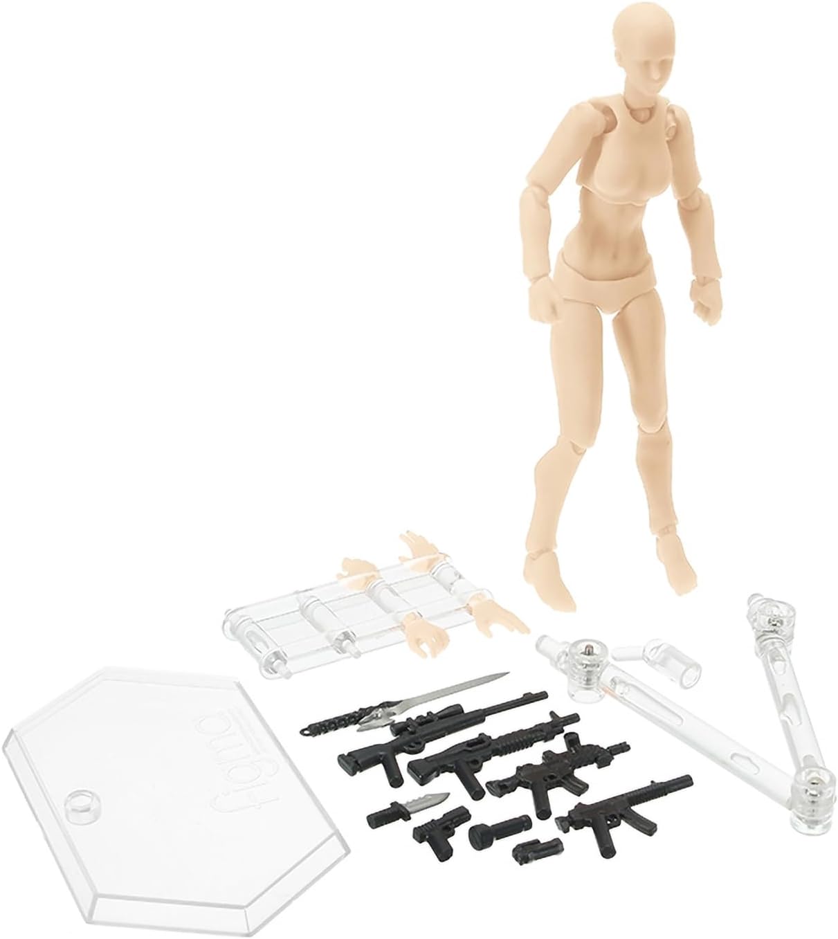 Movable Joint Action Figures - PVC 30 Point Art Model 27.5cm Posable Mannequin, Blank DIY Skin Tone Body, Stop Motion Figure, Practice Display | Drawing Photography Desktop Shelf Widely Used