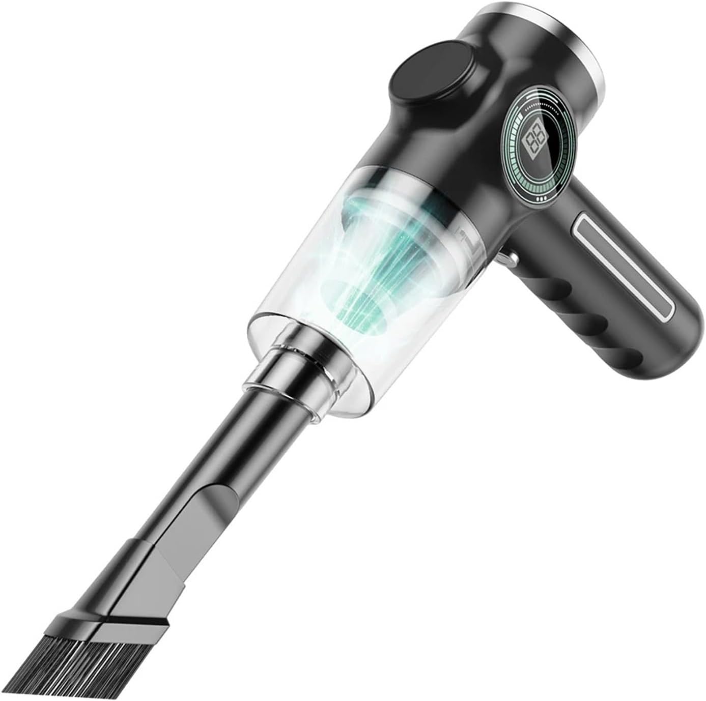 Mini Vacuum, Wireless Car Vacuum Cleaner Strong Suction Dust Catcher Cordless Handheld Wet Dry Vacuum Cleaner Air Duster for Car,for Drivers and Office Workers(Black A)