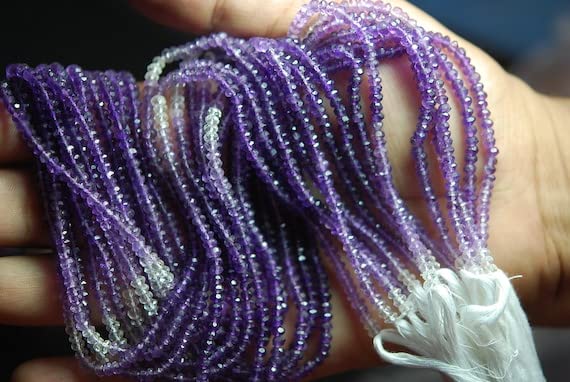 Améthystes facettées 3.80mm pour créer un bracelet bohème chic