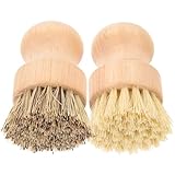 Cepillo de cocina: nuestro cepillo para fregar platos con mango de madera y cerdas de palma, hace que la limpieza sea muy fácil y al mismo tiempo protegerá el medio ambiente, cepillo de palma