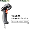 Yanzeo USB Barcode Scanner, CCD Barcode Scanner per computer - Plug and Play Scansione veloce e accurata, per libri, ufficio, magazzino, negozio