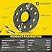 YHTAUTO 5x100/5x112mm Hub Centric Wheel Adapters 10 mm Compatible with Audi, Volkswagen Models, A4, TT, Jetta, Passat, Golf Tire Adapters w/ M14x1.5 Studs, 57.1mm Hub Bore 5 Lug 4PCS Adapter Black