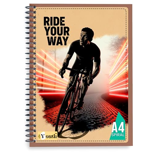 Image of nRp Youth A4 Spiral Notebook Pack of 2 | 300 Pages | Premium 70 GSM Paper | Unruled | Spiral Bound, Laminated Cover - Ideal for Study, Office & Journaling