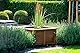 dobar 29236FSCe Hochteich Square - Gartenteich aus robustem Holz - Miniteich für Garten/Terrasse/Balkon - Teich für den Garten inkl. Teichfolie - 78 x 78 x42 cm, Braun