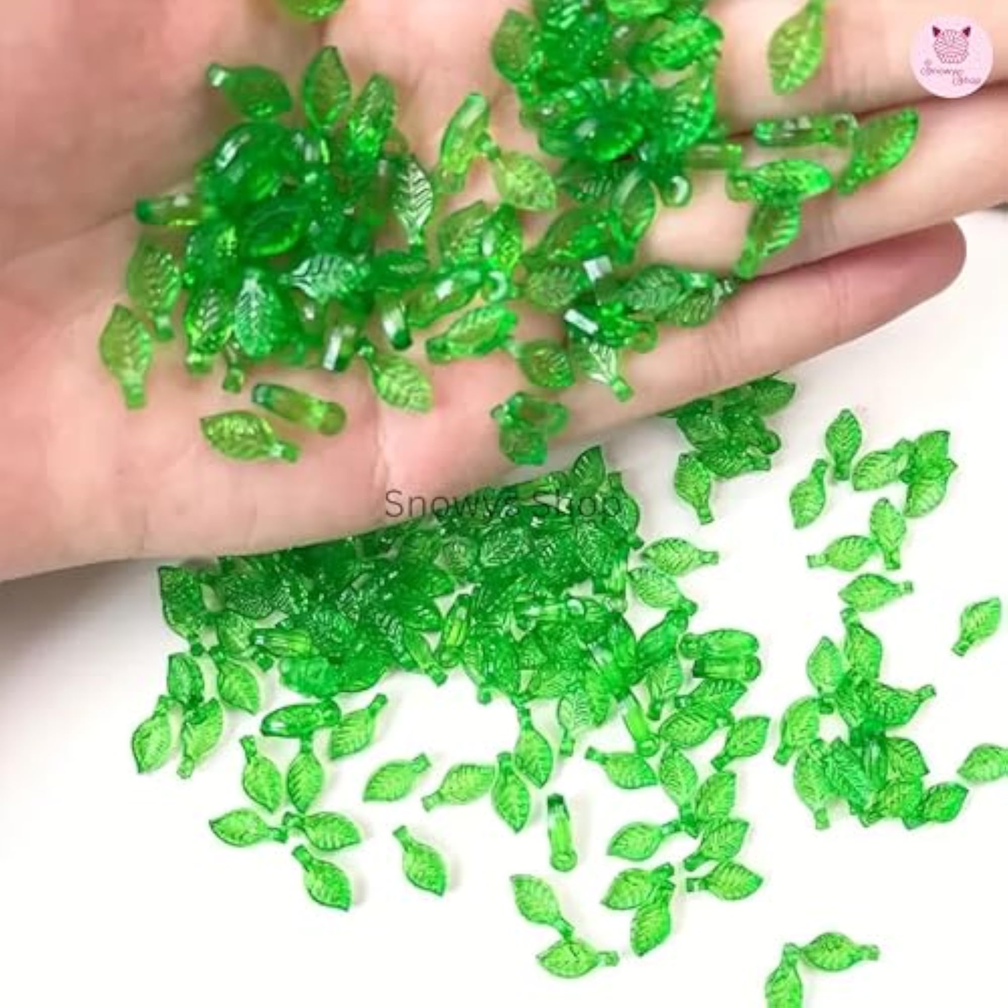 50 Pieces Frosted Leaf Pendant Charms, DIY Jewelry Making