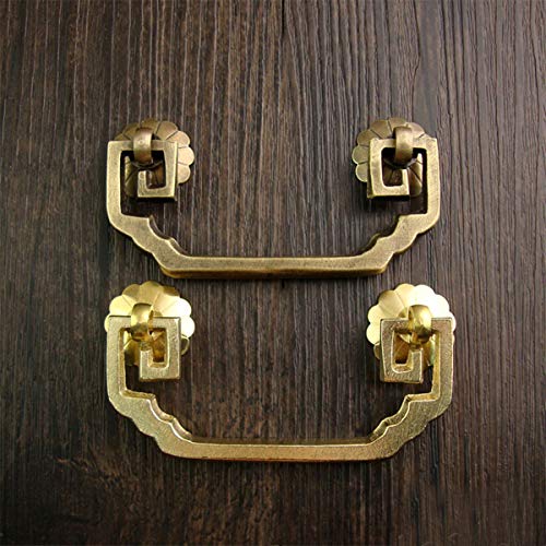 10 Pack Homocentric Squares Bail Cabinet Hardware Handle Pull Antique Jewelry Box Drawer Pull, 2.56 Inch Hole Centers (65Mm), Bronze Tone #TOP3