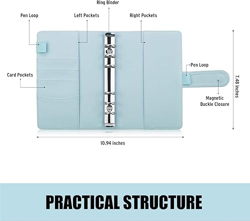 Vista 25 de Sooez -Carpeta A6 de argollas tipo cuaderno Lavanda