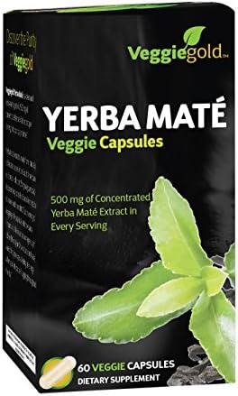 VeggieGold Yerba Mate Veggie Capsules, 60 Count