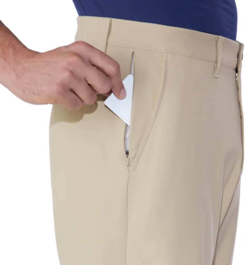 KIRKLAND Signature Men’s Performance Short - Classic-Fit Stretch Shorts (Tan, 36) - Image 3