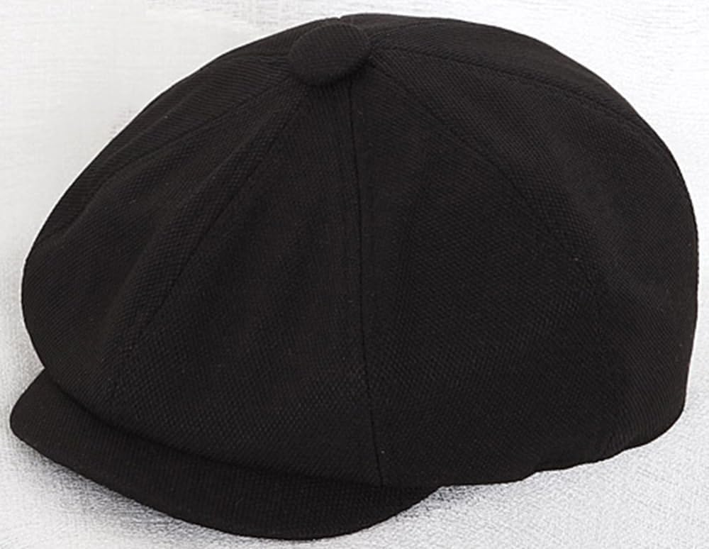 Kids-Boys-Cotton-Newsboy-Cap - Classic Flat Beret Cabbie Hat for Toddler Girls 4-9 Years Old