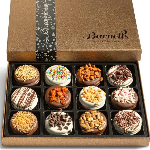 Barnetts Happy Birthday 12 Chocolate Cookies Basket Gourmet Treats