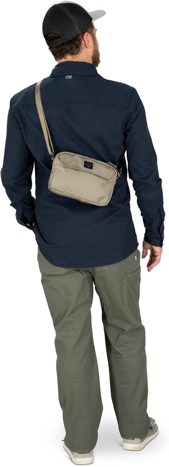 Osprey Aoede 2L Commuter Crossbody Bag, Tan Concrete - Image 13