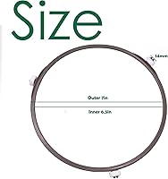 Vista 3 de Anillo giratorio de microondas de 7 pulgadas, rodillo de anillo giratorio, soporte de bandeja de placa de vidrio, anillo interior de repuesto