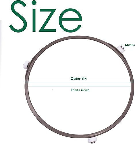 Miniatura 7 de Anillo giratorio de microondas de 8.7 pulgadas, rodillo de anillo giratorio, soporte de bandeja de horno de microondas, soporte de bandeja de placa