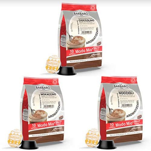 50 Capsule Caffe Barbaro Bevande Solubili Compatibili Lavazza A Modo Mio  Mokaccino, Cioccolata e Nocciolino in Buste da 10 capsule a Scelta : Amazon.it:  Alimentari e cura della casa