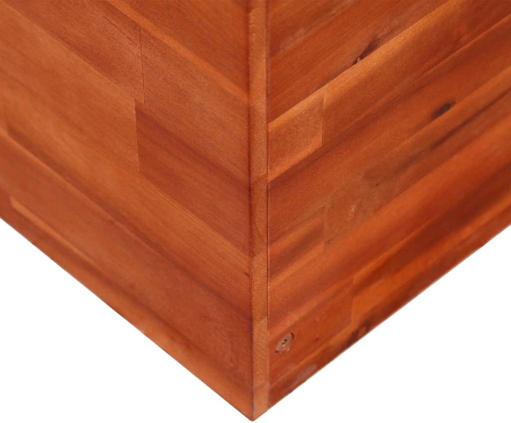 vidaXL Garden Raised Bed Acacia Wood - Durable and Weather Outdoor Planter for Flowers, Herbs, Vegetables – Natural Oil Finish – Open Bottom Design – 39.4"x19.7"x19.7"