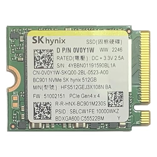 Image of 512GB OEM-SK hynix BC901 [LATEST-2023] M.2 NVME PCI-e SSD(M-Key) Internal Solid State Drive 2230 Form Factor Compatible with PC /Laptop /MacBook Pro A1708