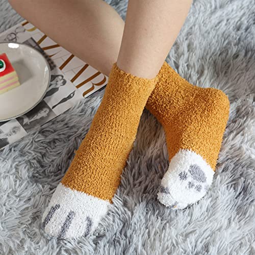Toes Home 6 Paar Kuschelsocken Damen, Wintersocken Flauschige Socken Antiruschsocken, Warme Bettsocken Haussocken 36-42