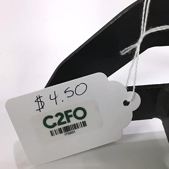 SmartSign White Price Tags with Pre-Strung Loop Strings - Pack of 1000 Marking Tags, Size-8, 12pt Thick Blank Merchandise Tags, 1.75 x 2.875 Jewelry Tags, Made in USA