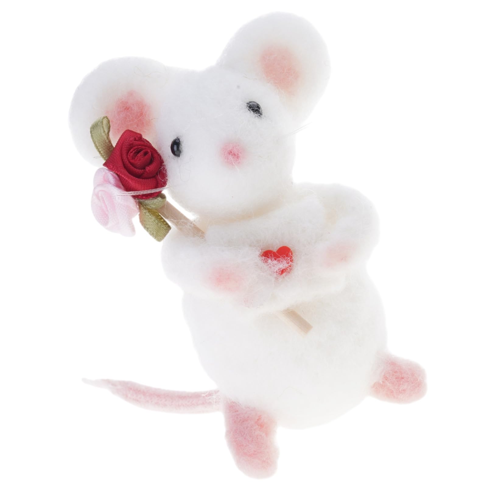 Maxtonser Handcraft Wool Fabric Creature Decoration Balloon Animal Featuring Heart For Giving And Projects