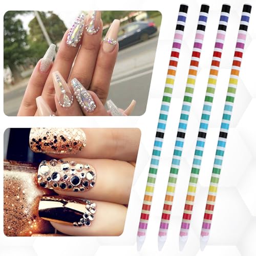 Ferramenta de seleção de strass de 5 peças, ferramentas de arte de diamante autoadesivas, lápis de c