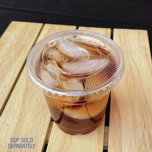 Boardwalk Crystal-Clear Cold Cup Straw-Slot Lids, Fits 9 oz to 10 oz Cold Cups, Plastic, Clear, 1,000/Carton image 5